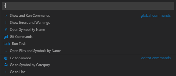 Quick Open Help